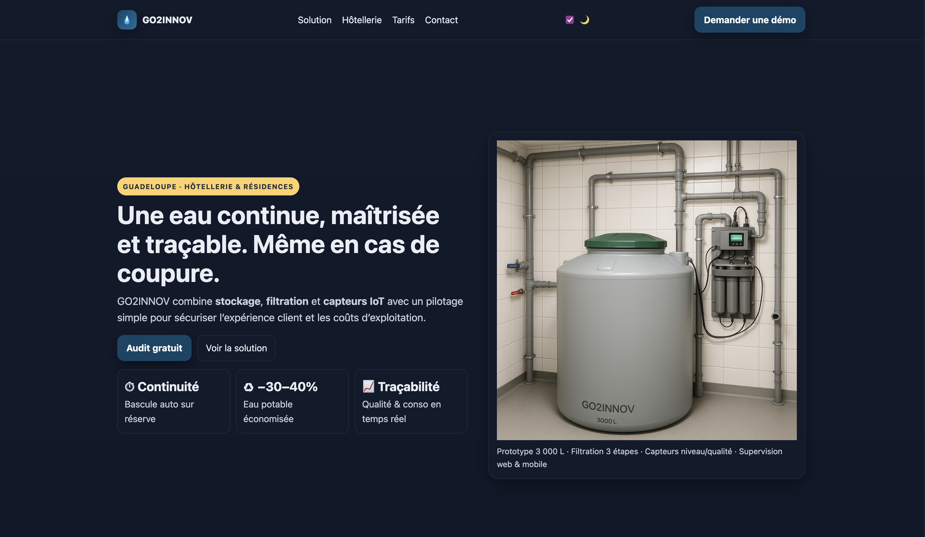 Landing page HTML
